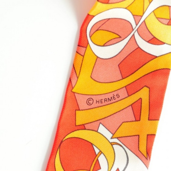 HERMES  Silk Le Nombre D'Or Twilly - Picture 2 of 4